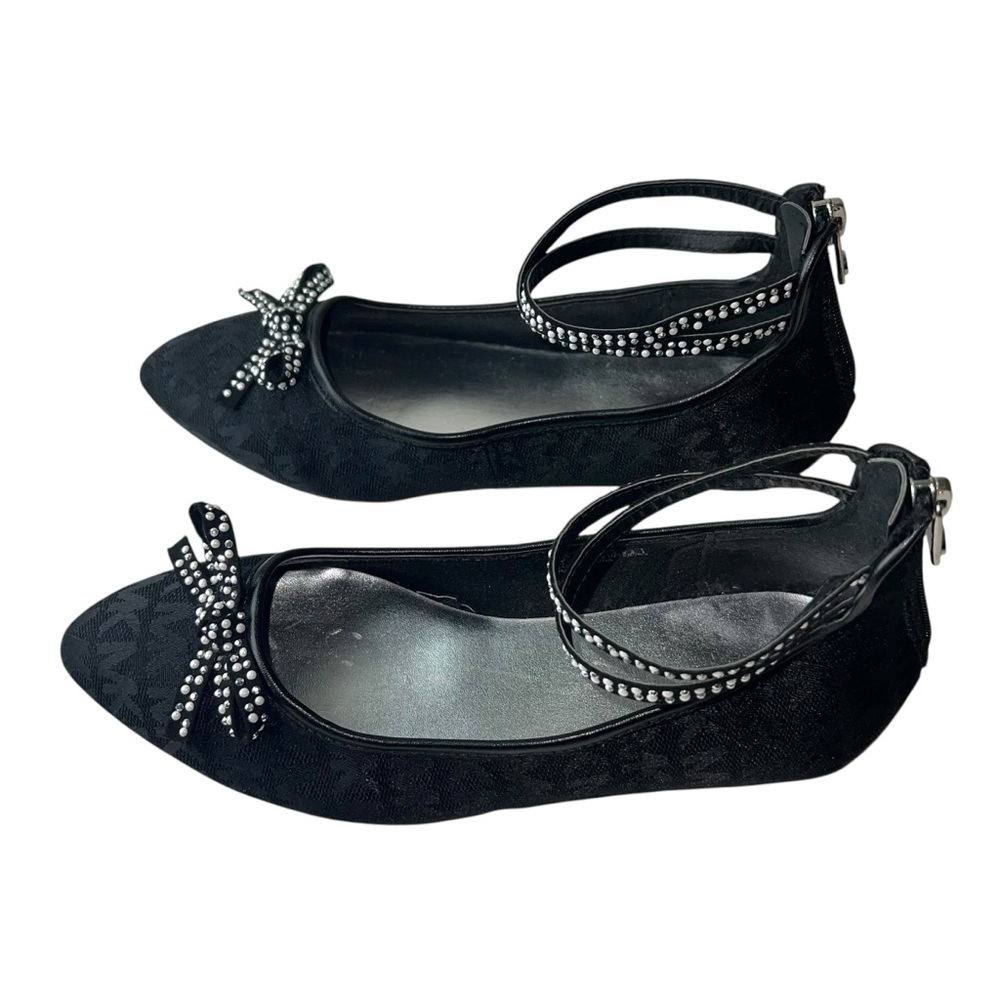 Michael Kors Black Dress Shoes with Silver Accents - Picture 3 of 10
